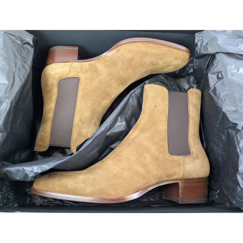 Saint Laurent Paris o1rshd1 Leather Gorain Florence Horsebit Loafer Boots Brown Size US 9 / EU 42 - 22 Thumbnail