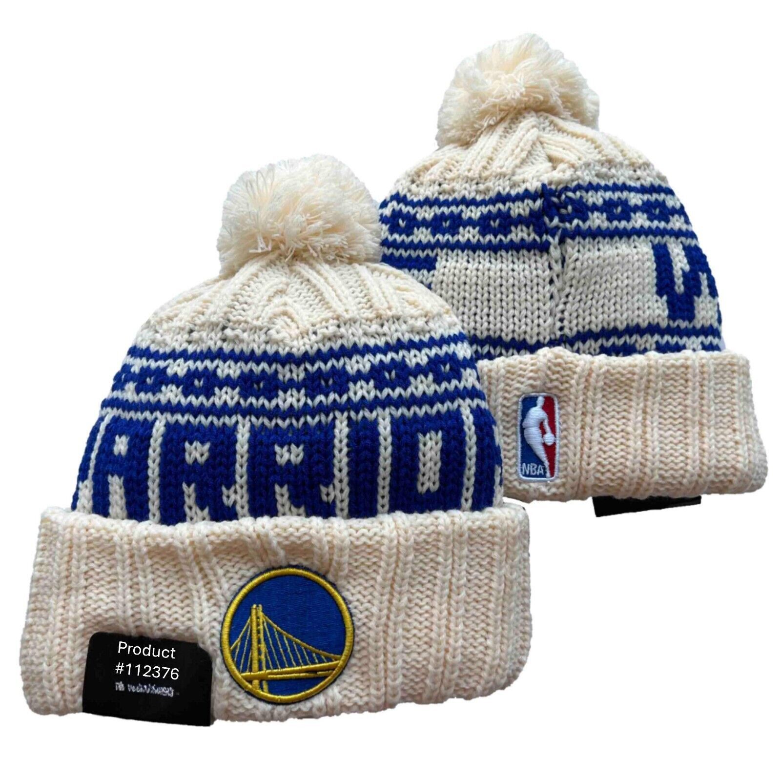 Other NWT Golden State Warriors Chunky Knit Beanie Fleece Lined Size ONE SIZE - 1 Thumbnail
