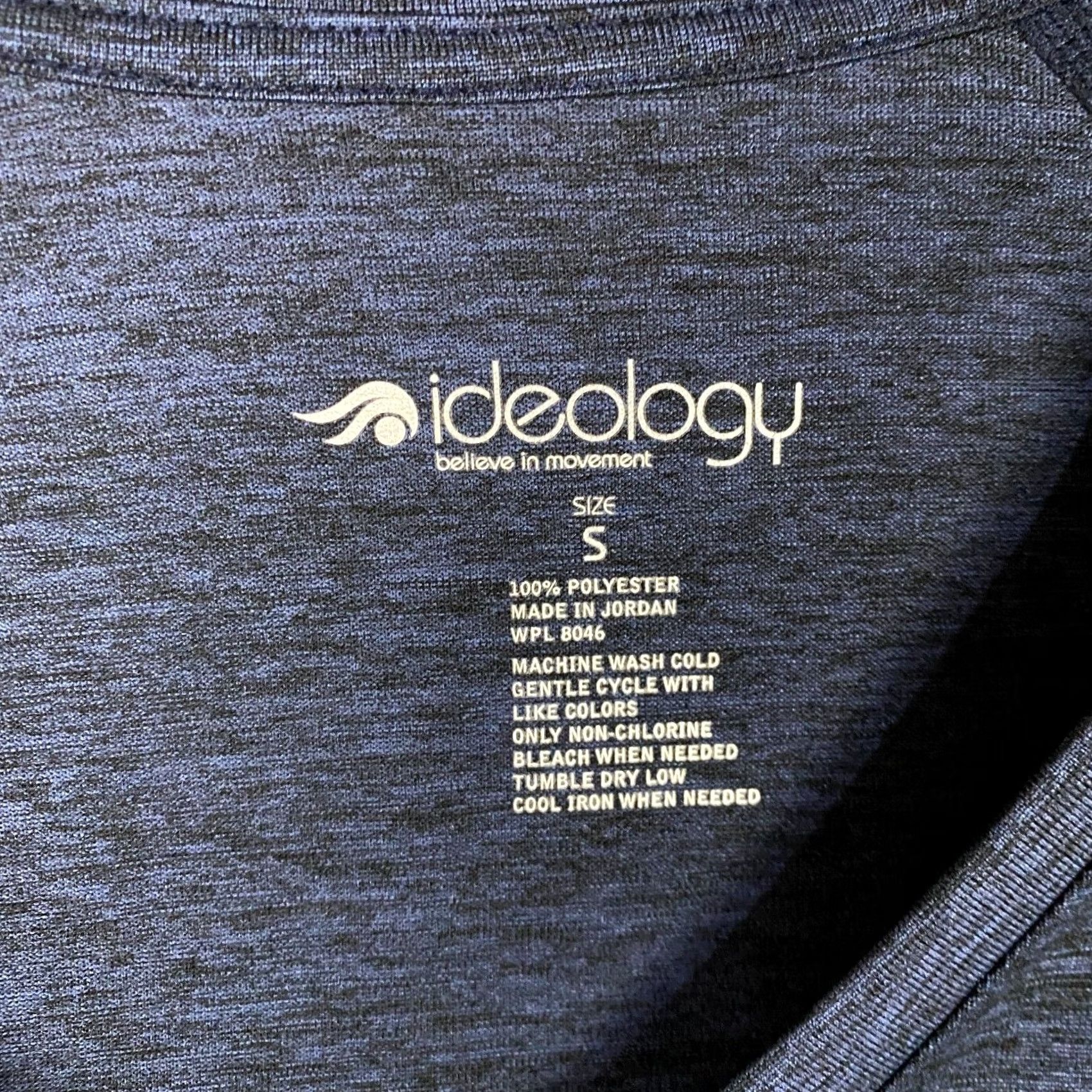 Vintage Ideology Top Women's T-Shirt Blue Long Sleeve 100% Polyester S Adults V-Neck Pullover Activewear Size S / US 4 / IT 40 - 3 Thumbnail