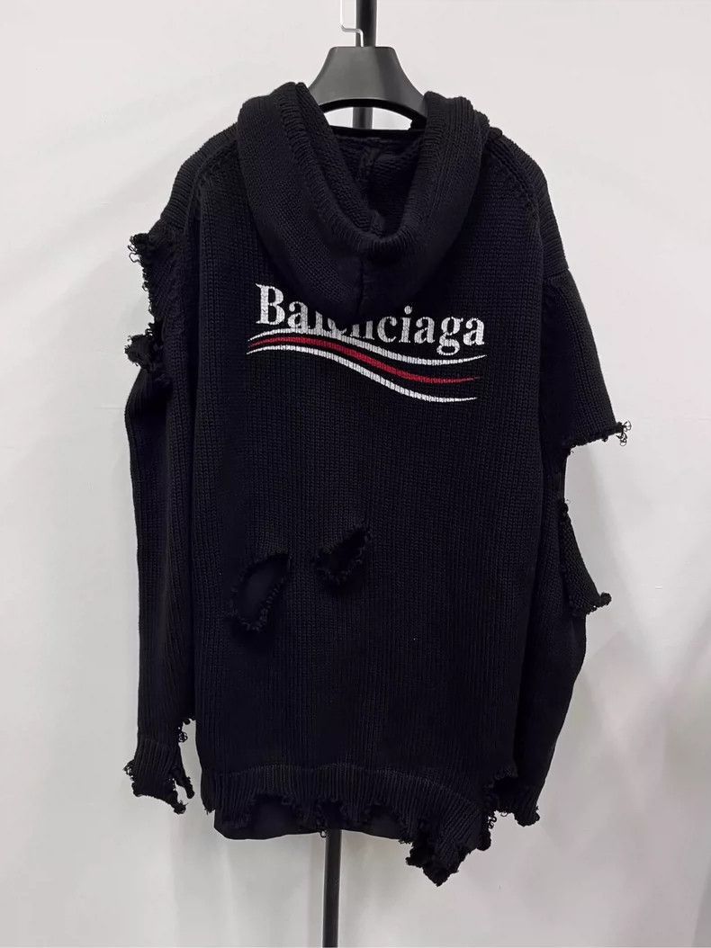 Balenciaga Balenciaga Classic Logo Embroidered Hoodie Sweater-2505 Size US XS / EU 42 / 0 - 2 Thumbnail