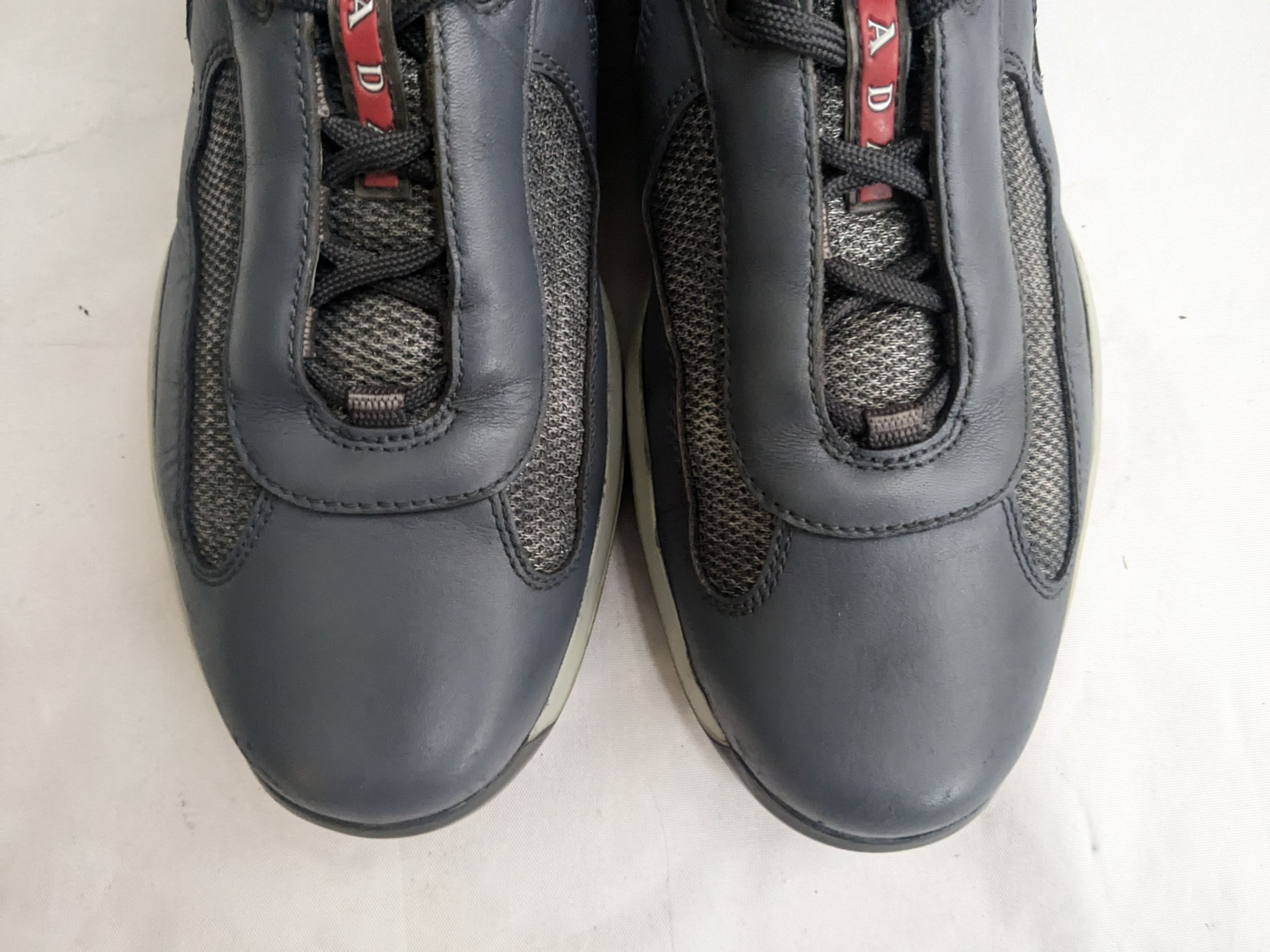 Prada Prada America's Cup Sneakers Gray Leather 9 Low Size US 9 / EU 42 - 3 Thumbnail