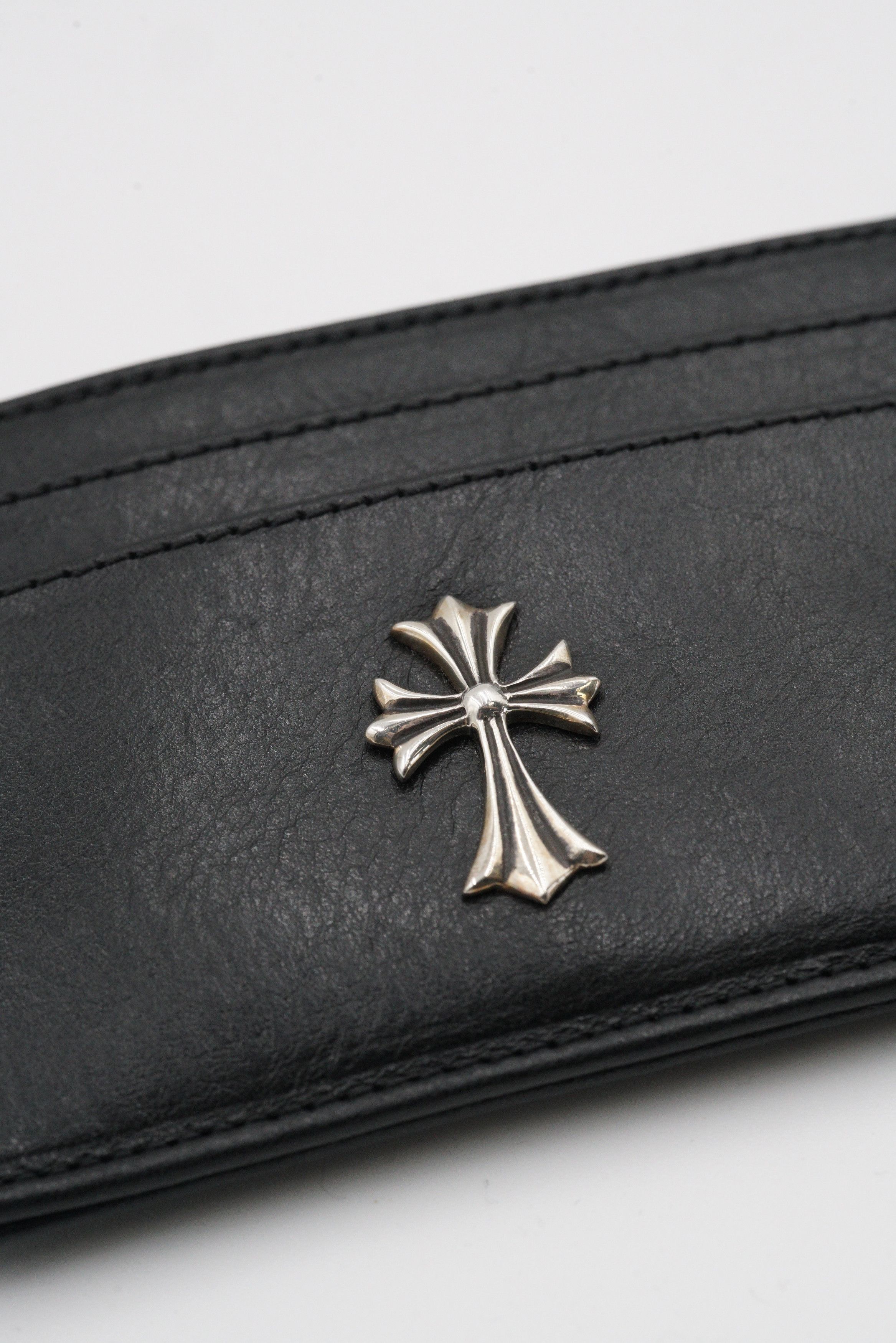 Chrome Hearts Chrome Hearts Silver Cross Black Leather Cardholder Size ONE SIZE - 4 Thumbnail