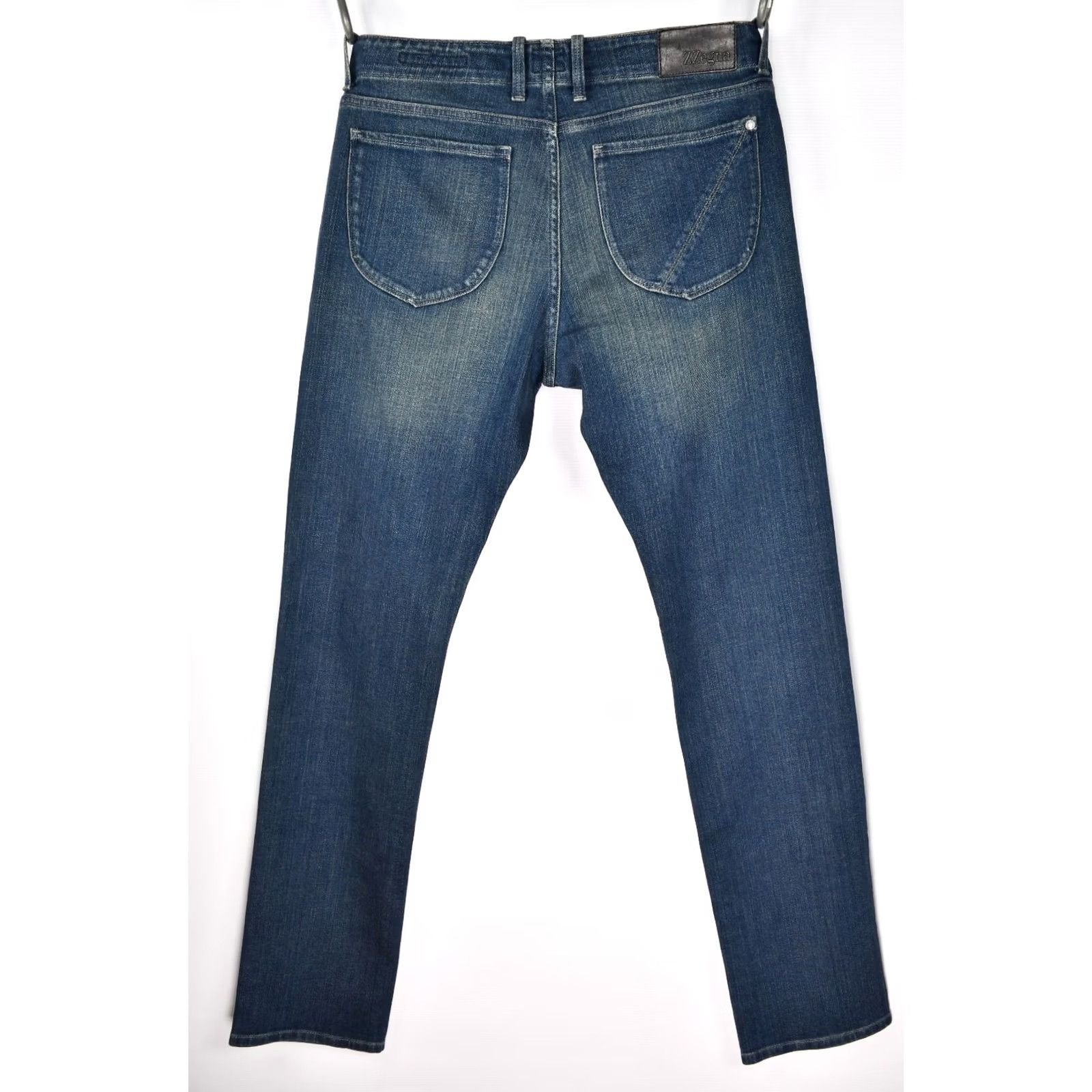 Z Zegna Z Zegna Jeans Narrow Fit Low Rise Men 32 Regular Blue Denim 98% Cotton 2% Elastane Plain Solid Vintage No 90s not applicable Size US 32 / EU 48 - 2 Thumbnail