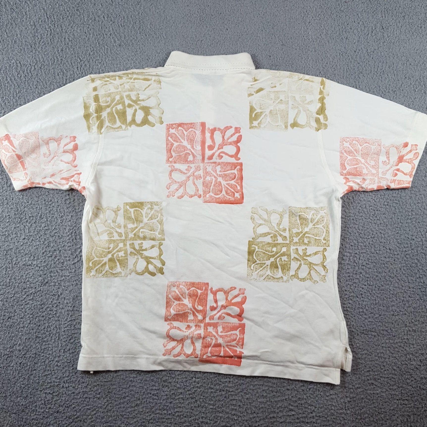 Vintage VINTAGE Fairway Blues Polo Shirt Coral Pattern Women's XL White Collared Golf Polo Shirt Size XL / US 12-14 / IT 48-50 - 7 Thumbnail