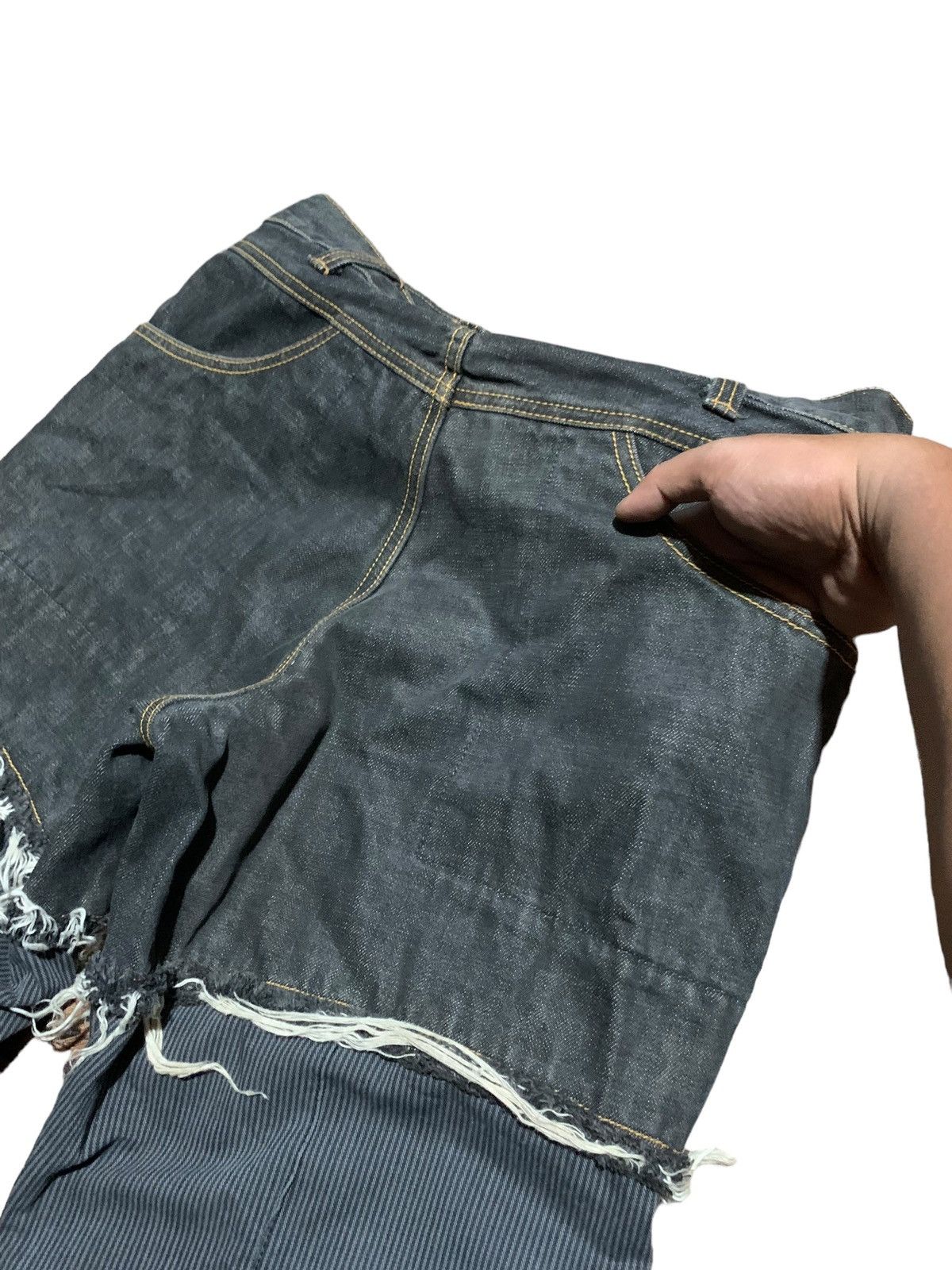 If Six Was Nine Japanese hybrid distressed double front look denim Size US 32 / EU 48 - 18 Thumbnail