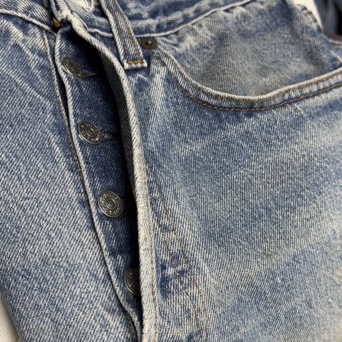 Levi's 2000s Levi's 501 Faded Distressed Jeans ERD Grunge Chrome Size US 30 / EU 46 - 5 Thumbnail