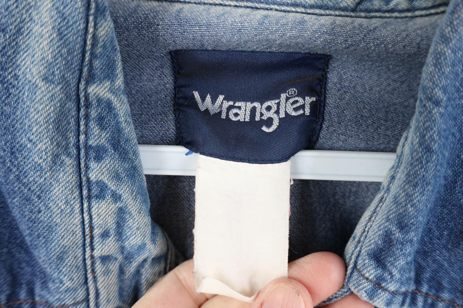Wrangler Vintage 90s Wrangler Western Cowboy Denim Button Shirt Blue Size US XL / EU 56 / 4 - 10 Thumbnail