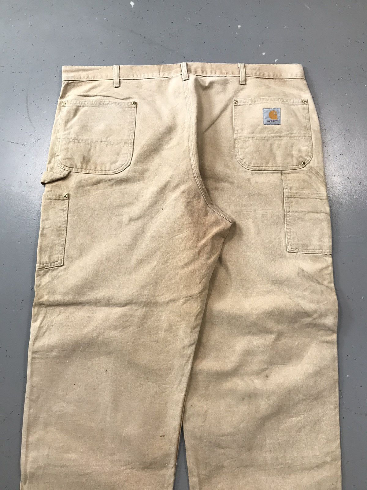 Carhartt Vintage sunfade Carhartt B01 BRN double knee workwear denim Size US 44 / EU 60 - 13 Thumbnail
