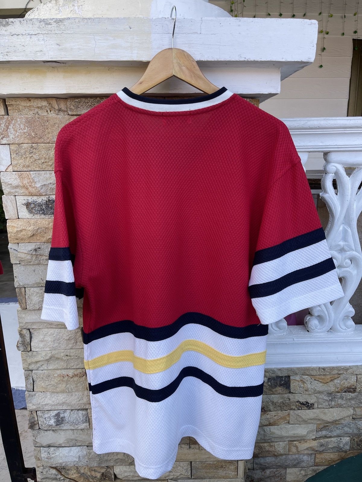 Vintage Rare🔥Vintage Wike & Lon Multicolour Jersey T-Shirt Size US L / EU 52-54 / 3 - 3 Thumbnail
