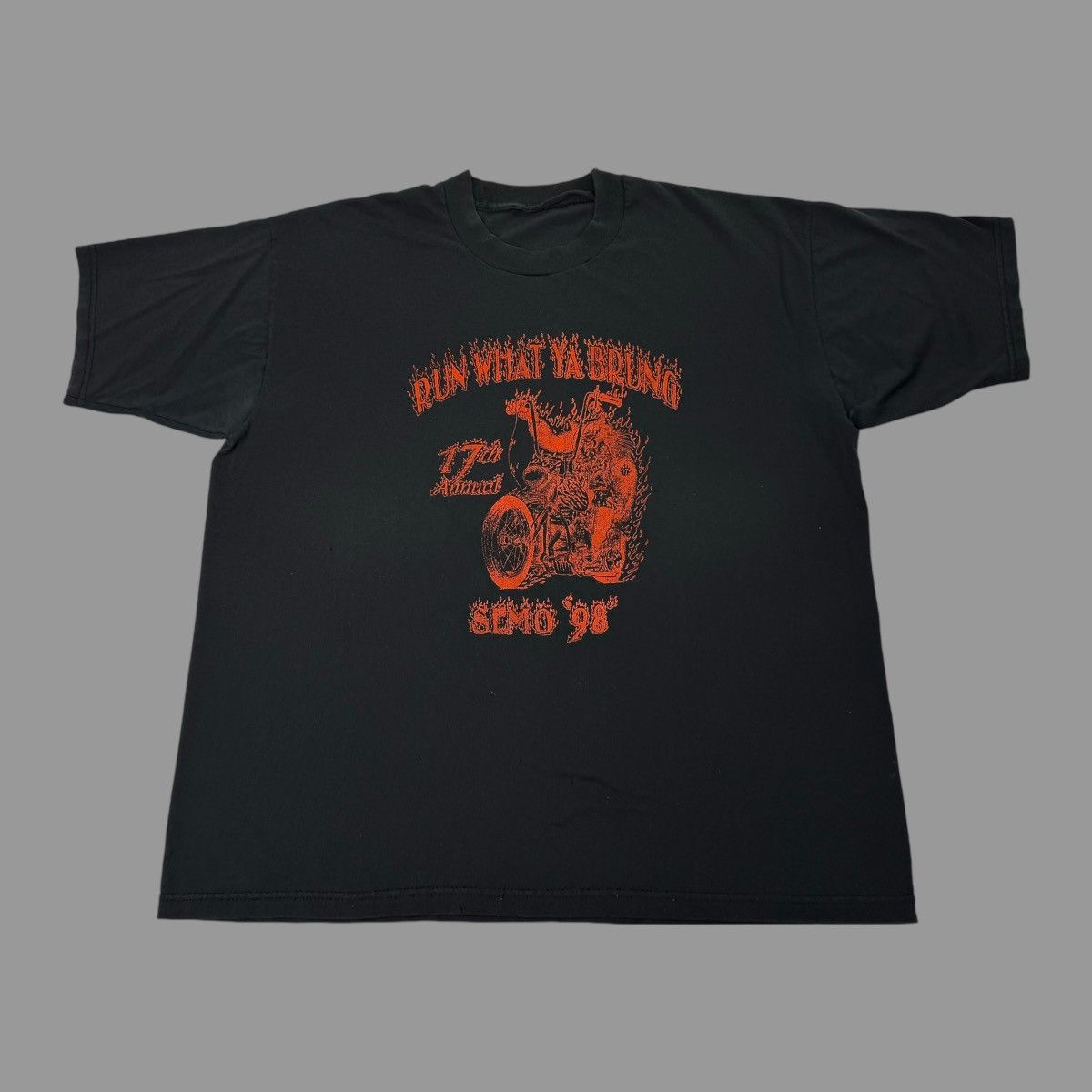Vintage Vintage 1990s biker tshirt Size US XL / EU 56 / 4 - 1 Thumbnail