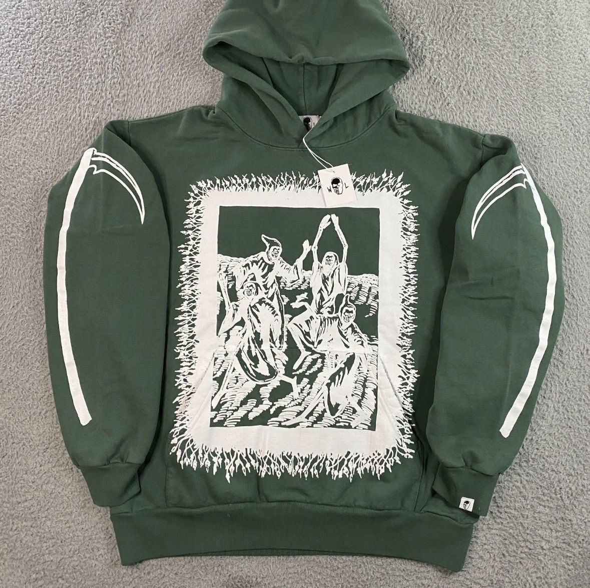 Warren Lotas Warren Lotas "Reaper Ritual" Hoodie - Sage green - Small Size US S / EU 44-46 / 1 - 1 Thumbnail