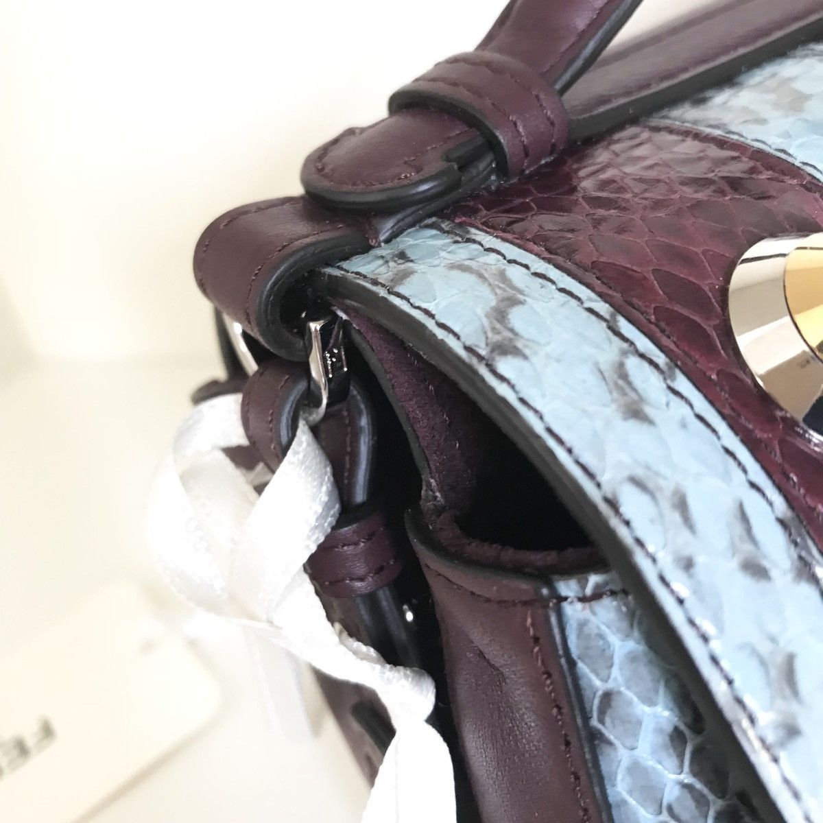 Fendi Fendi Python burgundy double baguette crossbody Size ONE SIZE - 20 Thumbnail