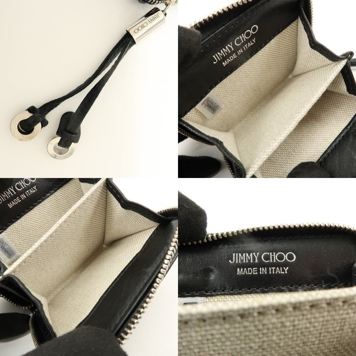 Jimmy Choo Jimmy Choo Penny Star Studs Leather Coin Purse Black Size ONE SIZE - 6 Thumbnail