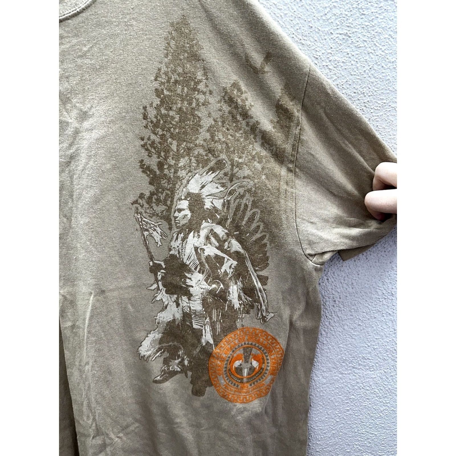 Anvil Anvil T-Shirt Brown 2X Short Sleeve Graphic Hualapai Native America Tribe Women's Plus Size Size XXL / US 16-18 / IT 52-54 - 3 Thumbnail