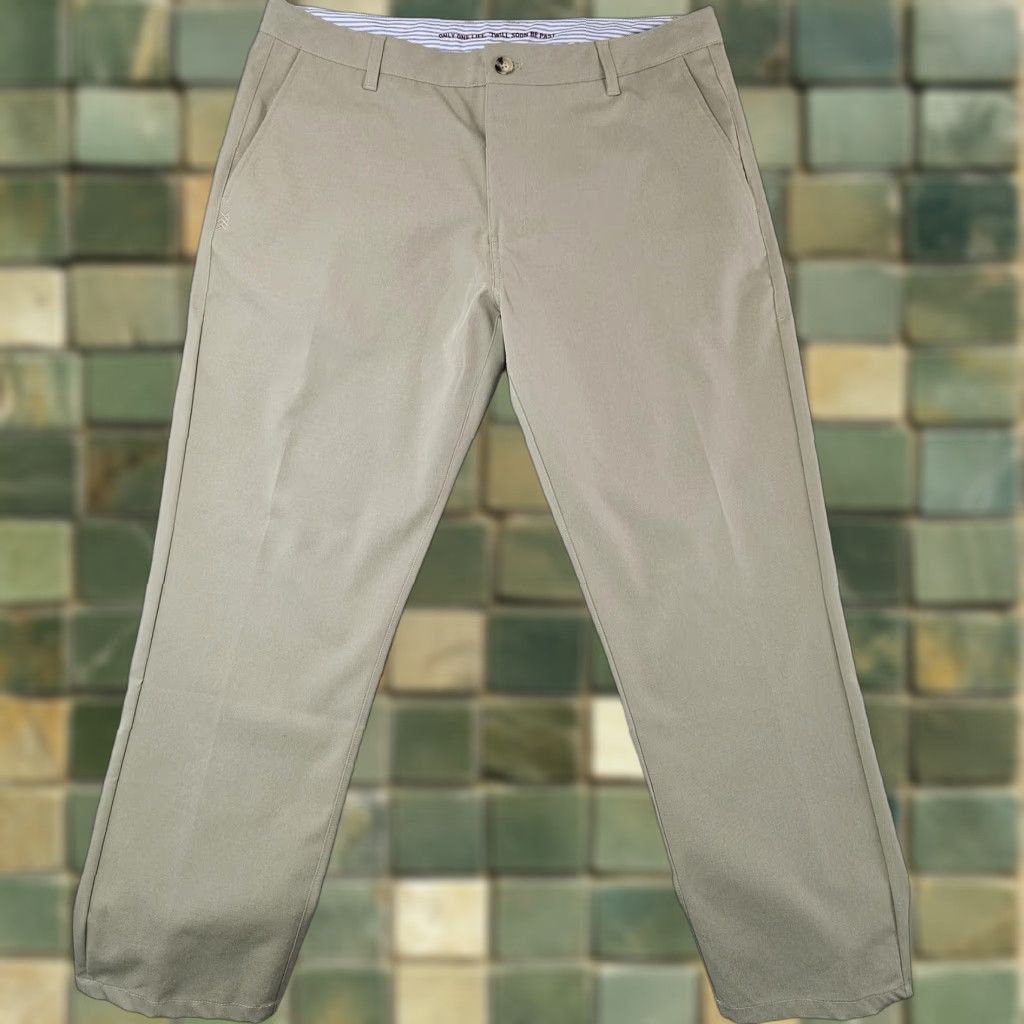 Rhone Rhone Chino Pants Mens 36x27 Beige Performance Stretch Tech Polyester Casual Size US 36 / EU 52 - 1 Thumbnail