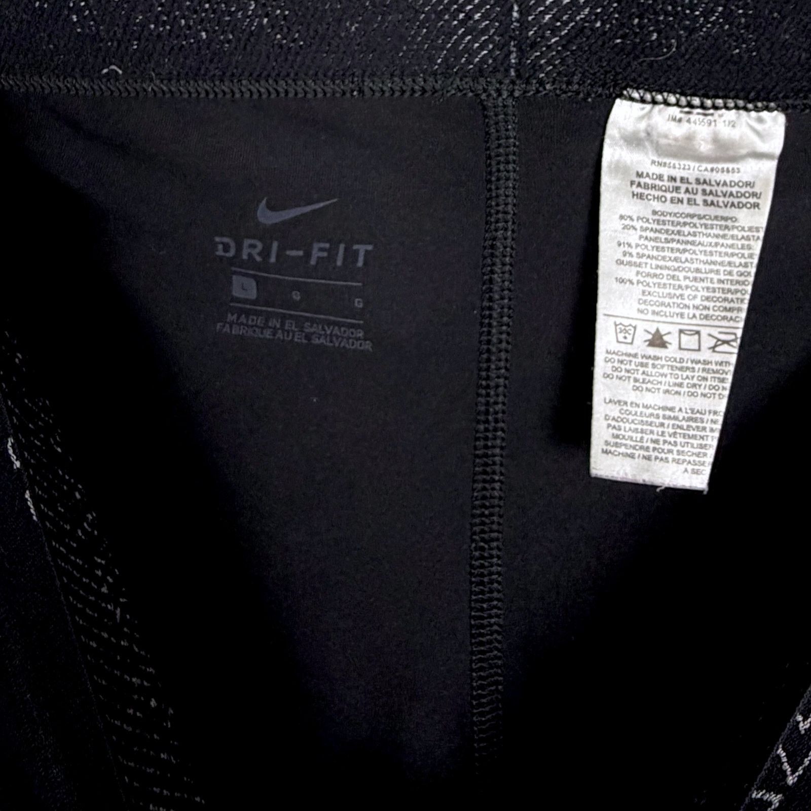 Nike Nike Compression Tights Mens L Black Dri-FIT Training Pants Size US 36 / EU 52 - 5 Thumbnail