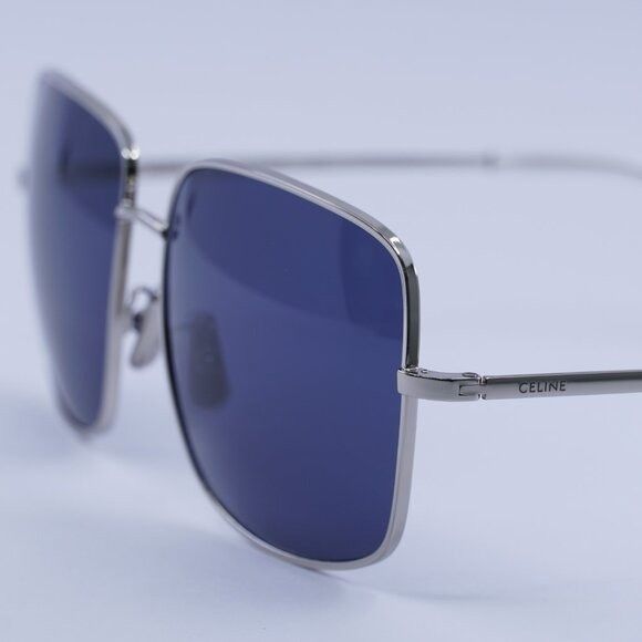 Celine Celine CL40284U 16V Sunglasses Palladium Square Frame Size ONE SIZE - 4 Thumbnail