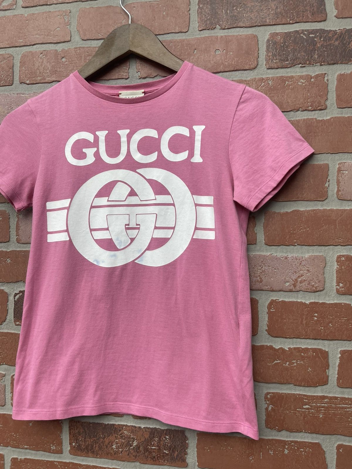 Gucci Size 10 - Gucci Authentic Kids T-Shirt Tops Pink Size 10 Size XXS / US 00 / IT 34 - 3 Thumbnail