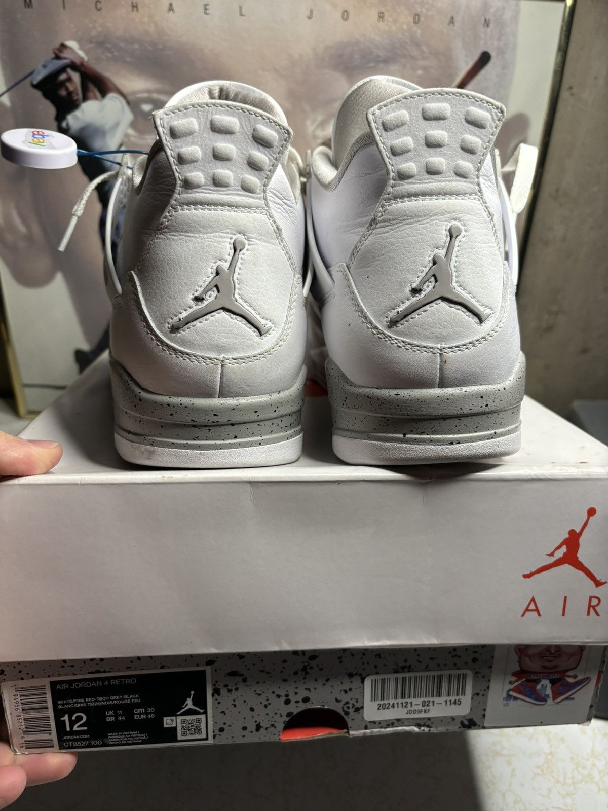Jordan Brand Jordan Retro 4 ‘white oreo’ Size US 12 / EU 45 - 7 Thumbnail