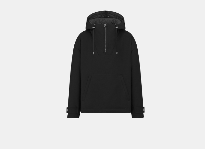 o1w1db10925 441C16 Macrocannage Anorak Jacket in Black