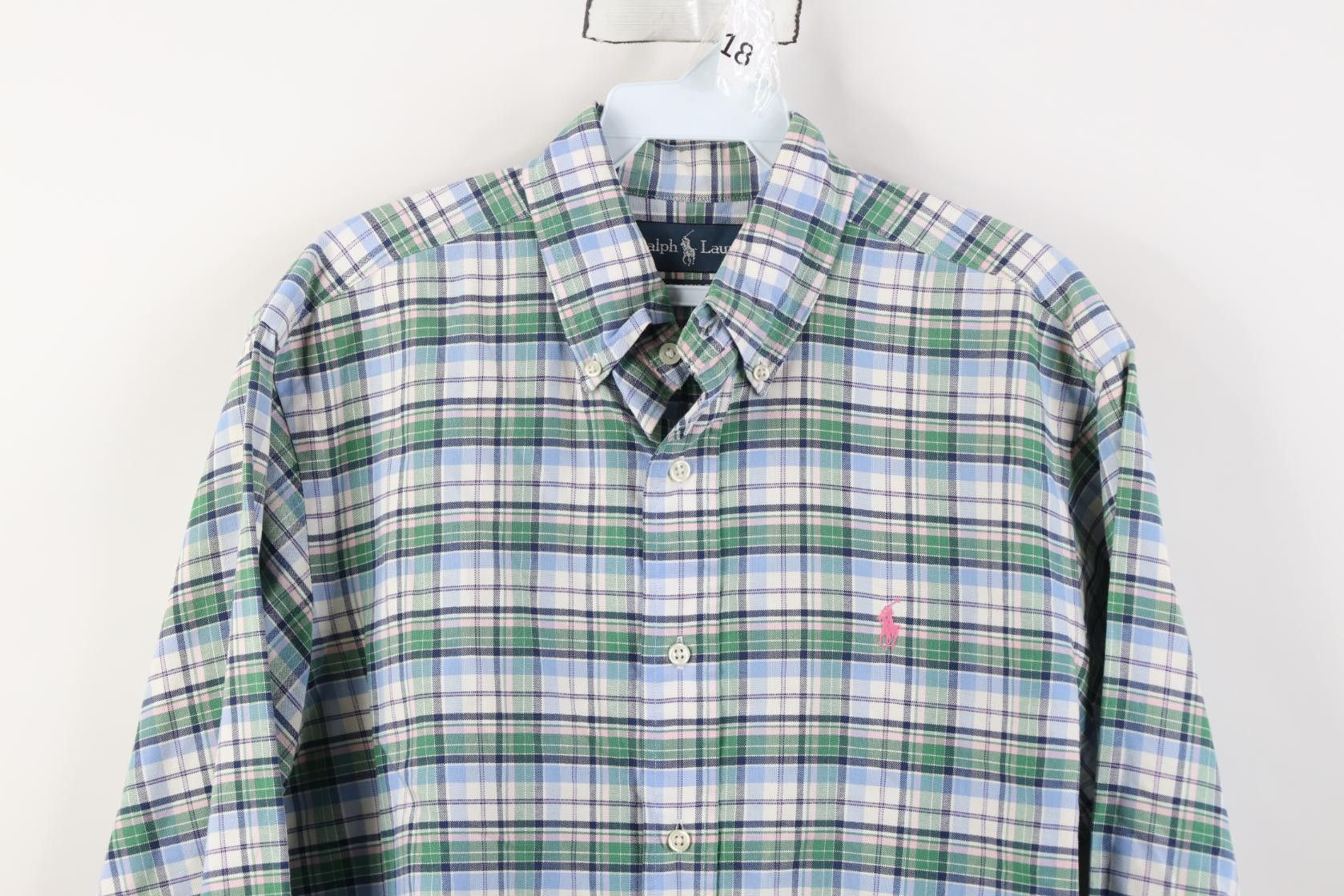 Polo Ralph Lauren Vintage 90s Ralph Lauren Oxford Button Down Shirt Plaid Size US S / EU 44-46 / 1 - 2 Thumbnail