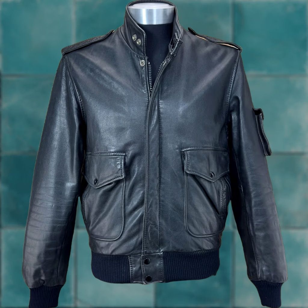 Harley Davidson Harley-Davidson Vintage Leather Jacket Biker Black Men's 38 Size US XXS / EU 40 - 1 Thumbnail