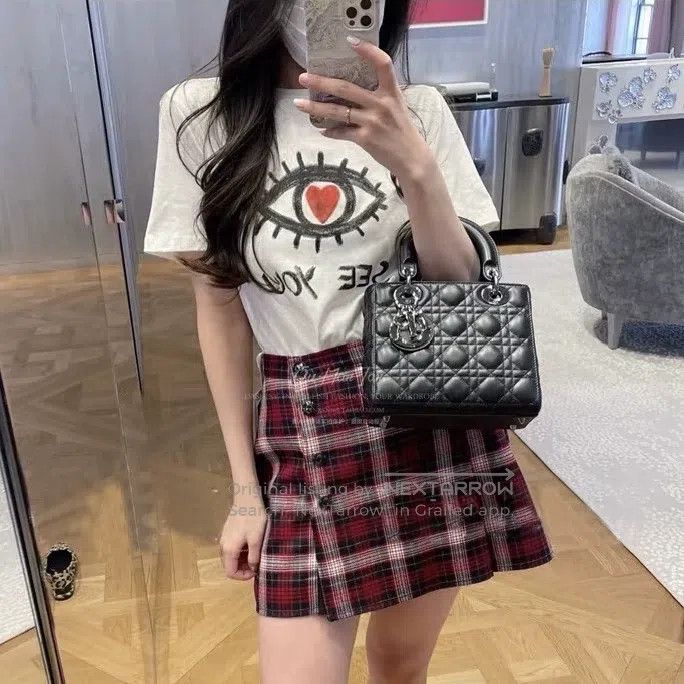 Dior Dior Off-white letter print pattern short-sleeved round-ne Size S / US 4 / IT 40 - 6 Thumbnail
