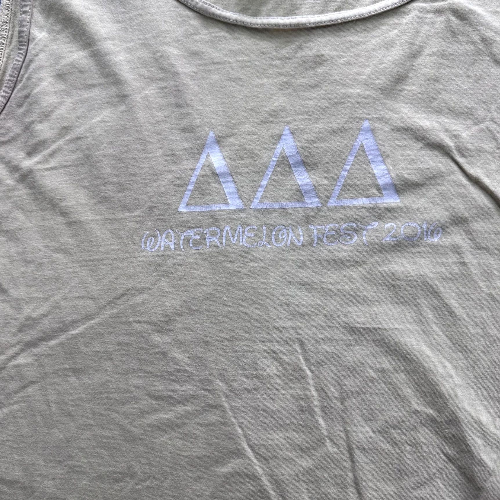 Comfort Colors Disney Mickey Mouse Lambda Chi Alpha Shirt Mens XL Beige Watermelon Fest 2016 Tank Top Size US XL / EU 56 / 4 - 2 Thumbnail