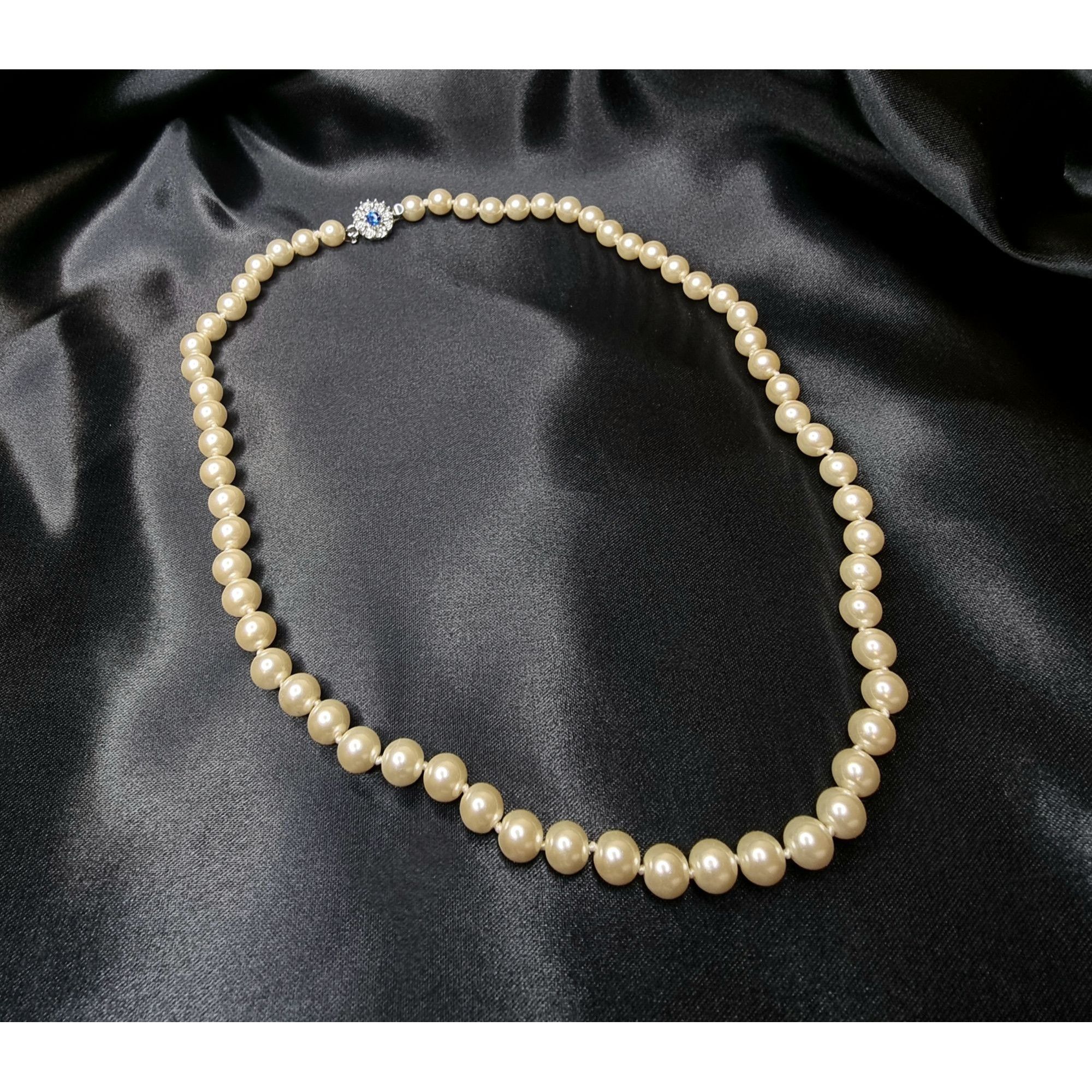 Vintage Vintage Camrose & Kross JBK Faux Pearl Necklace With Blue Rh Size ONE SIZE - 3 Thumbnail