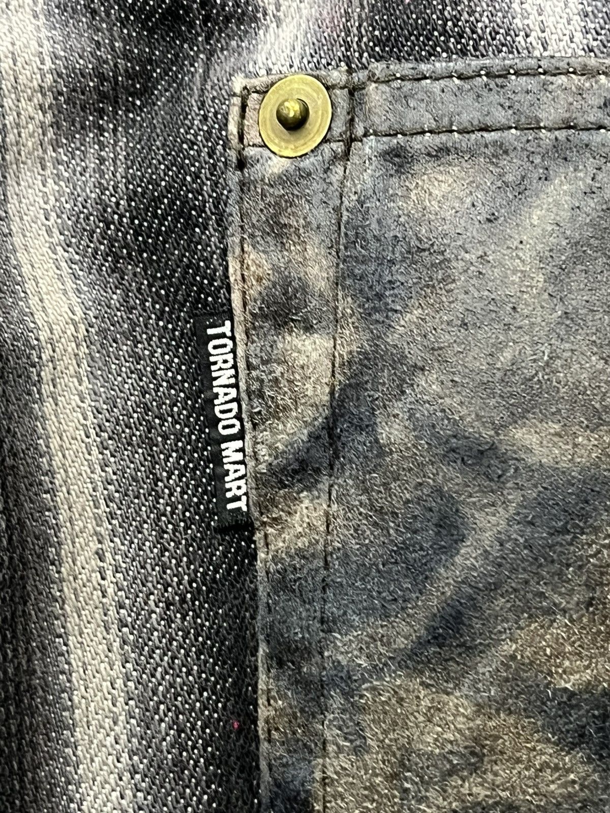 Tornado Mart 🔥TORNADO MART Shadow Stripes Poly-Coat Cotton ULTRA FLARE Size US 30 / EU 46 - 19 Thumbnail