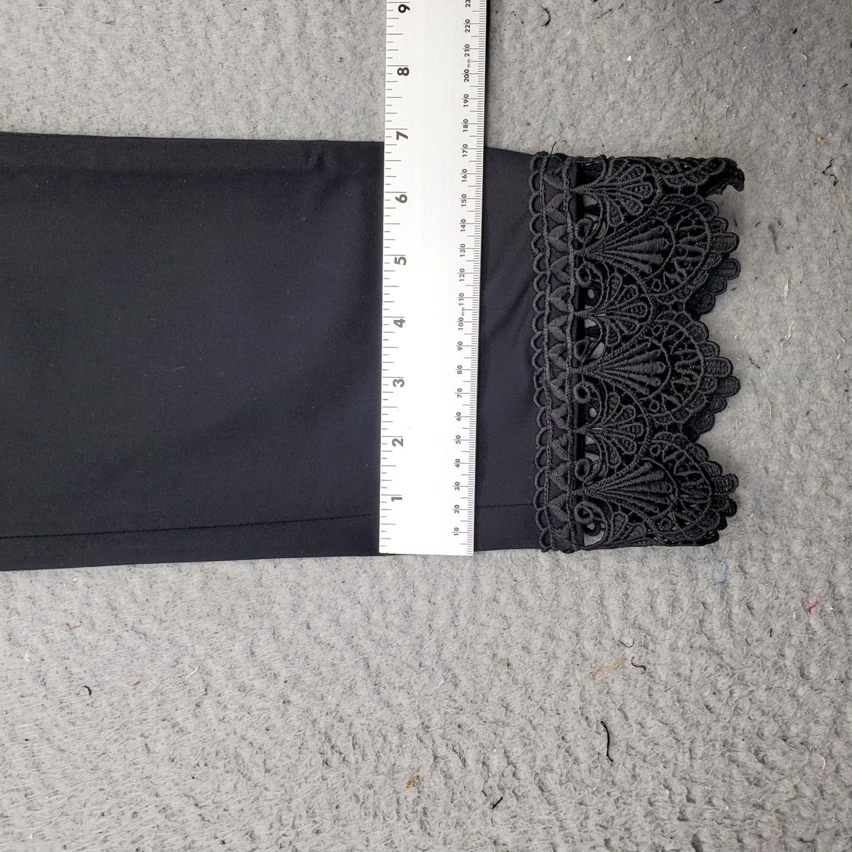 Calvin Klein Calvin Klein Womens Pants 4 Black Ankle Flat Front High Waist Lace Embroidery Hem Straight Fast Shipping Size 27" / US 4 / IT 40 - 5 Thumbnail