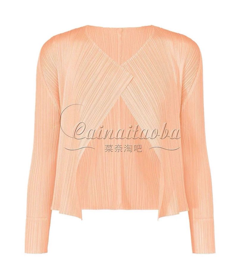 Issey Miyake Issey Miyake Pink pleated cardigan Size L / US 10 / IT 46 - 1 Thumbnail