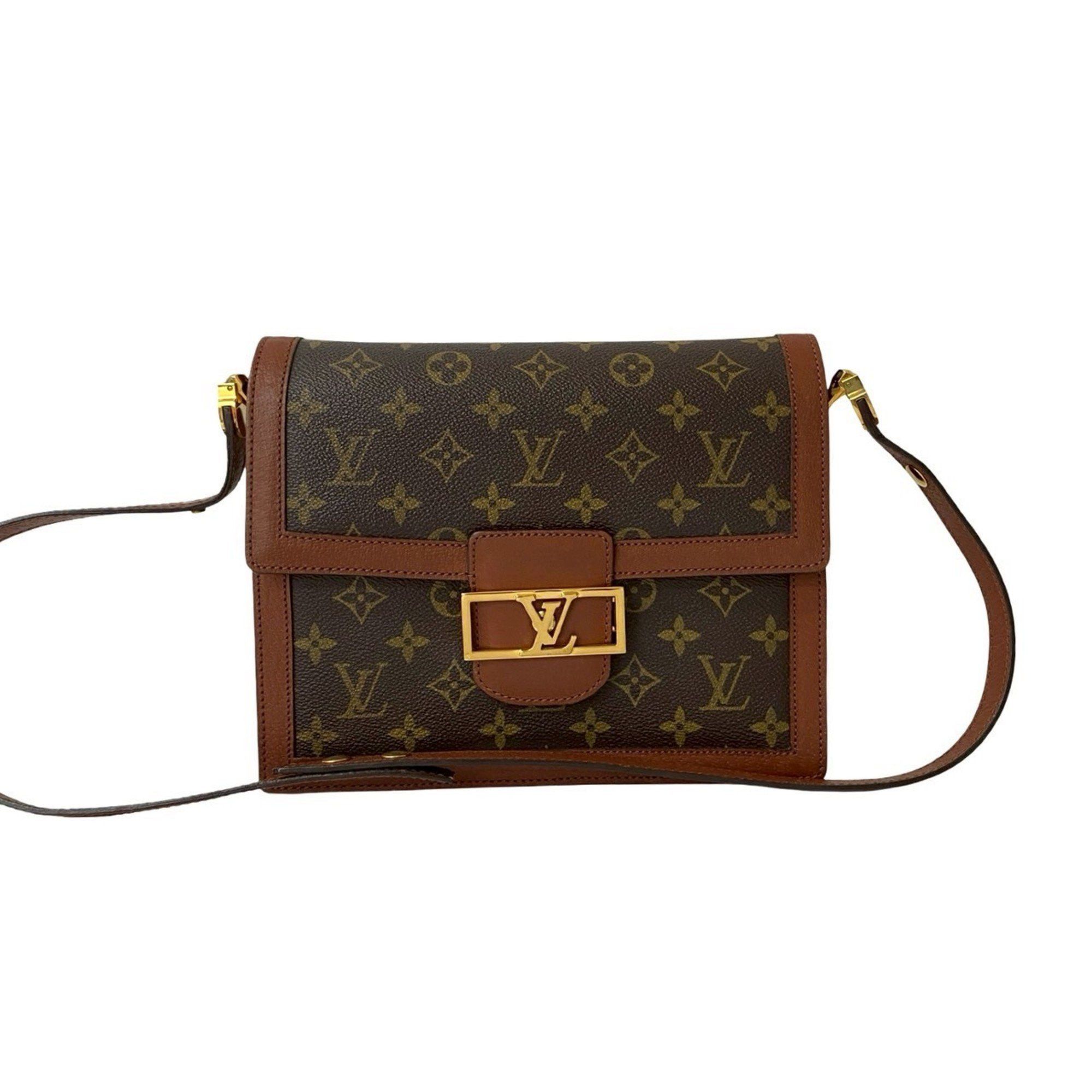 LOUIS VUITTON Vintage Sac Dauphine Monogram Leather Semi-Shoulder