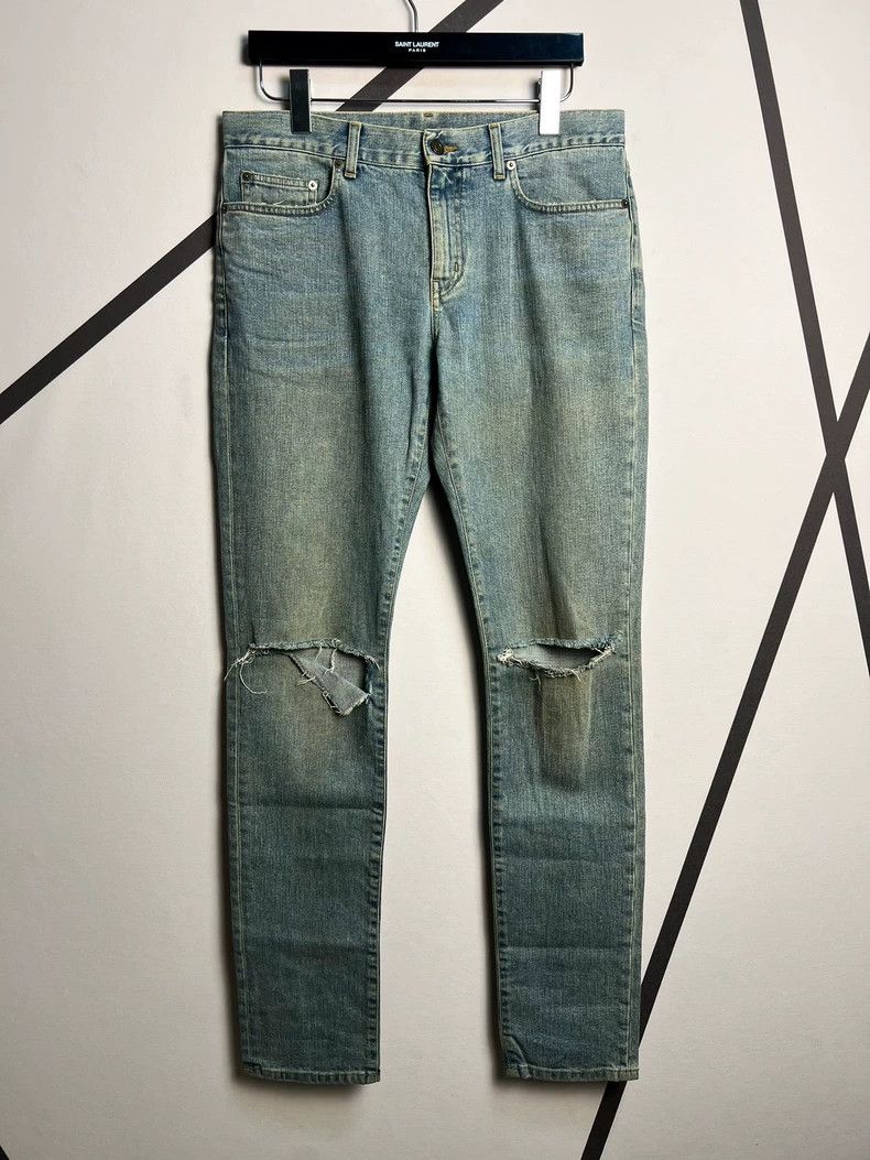 Saint Laurent Paris Saint Laurent Paris Yellow mud washing, blue knife cutting Size US 32 / EU 48 - 1 Thumbnail