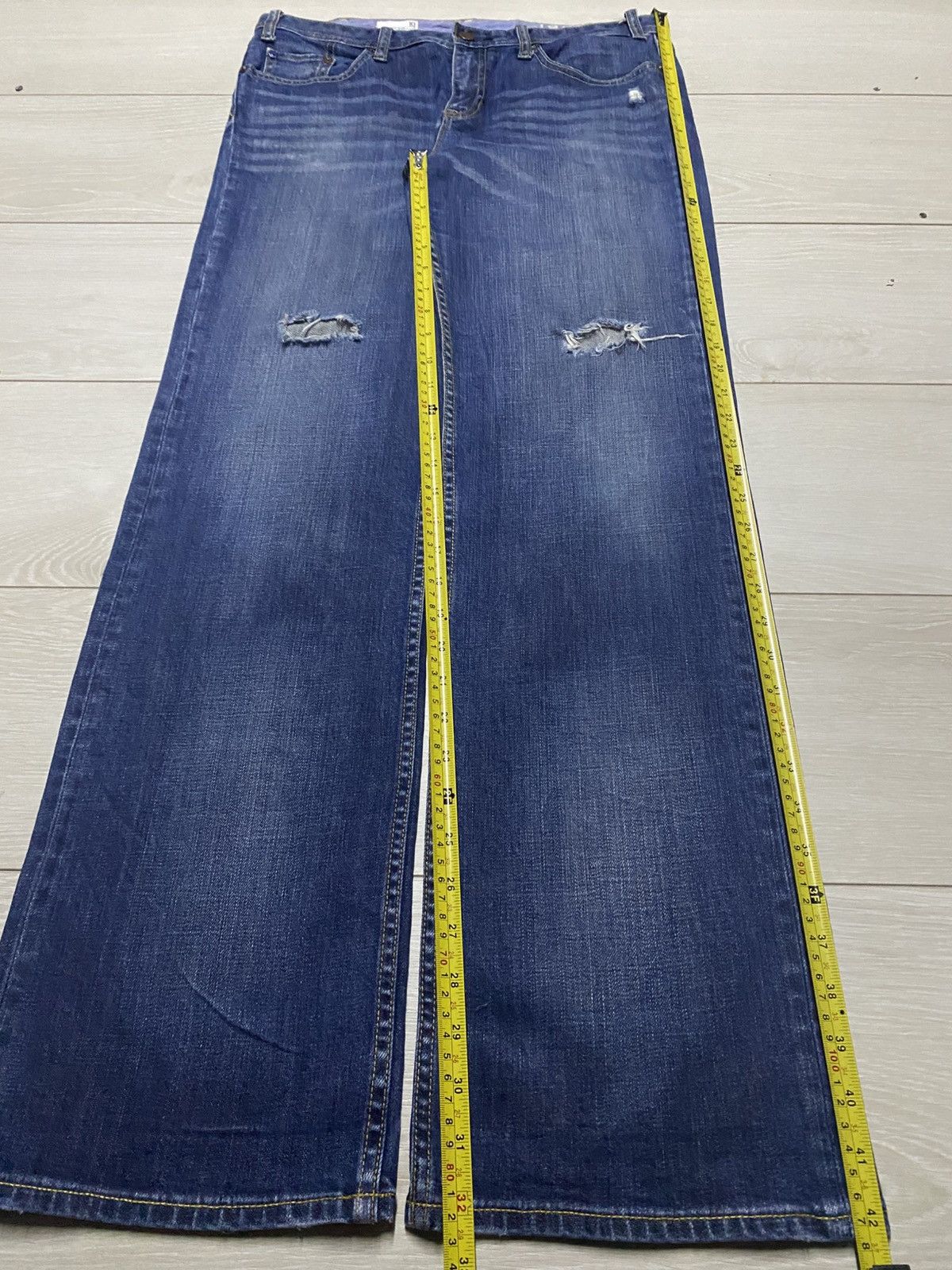 Dapper Dan × Gap Vintage Gap Denim Blue Wash Distressed Bootcut Jeans Size US 33 - 15 Thumbnail