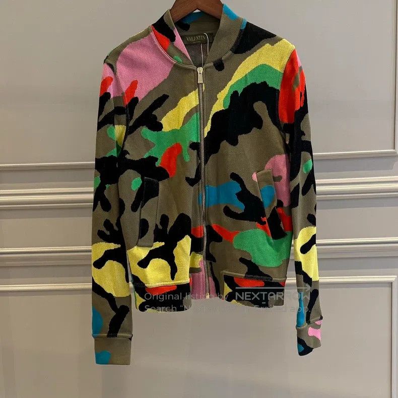 Valentino Valentino Colorful camouflage knitted sports coat Size US M / EU 48-50 / 2 - 1 Thumbnail