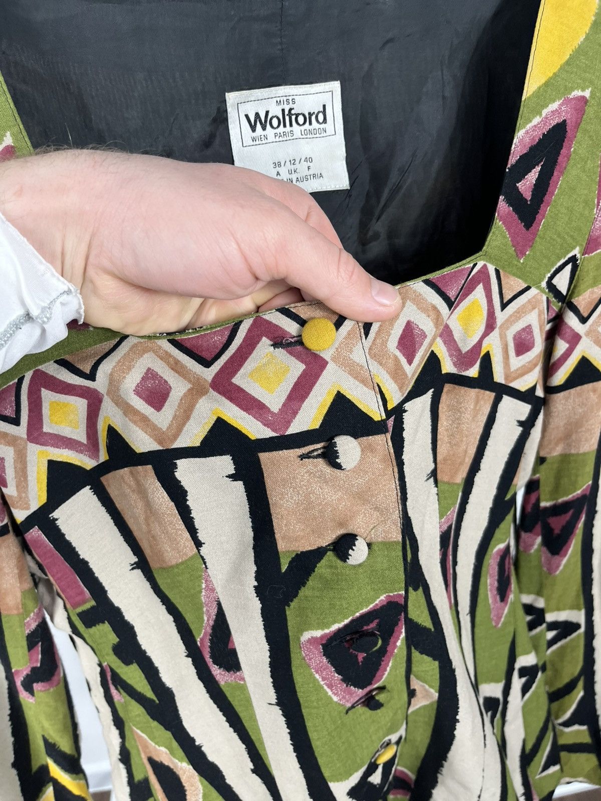 Wolford Wolford Vintage Abstract Blouse UK 12 Made in Austria Size M / US 6-8 / IT 42-44 - 9 Thumbnail