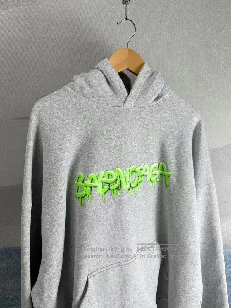 Balenciaga Balenciaga Gray Distressed Graffiti Hoodie. Size US XS / EU 42 / 0 - 2 Thumbnail