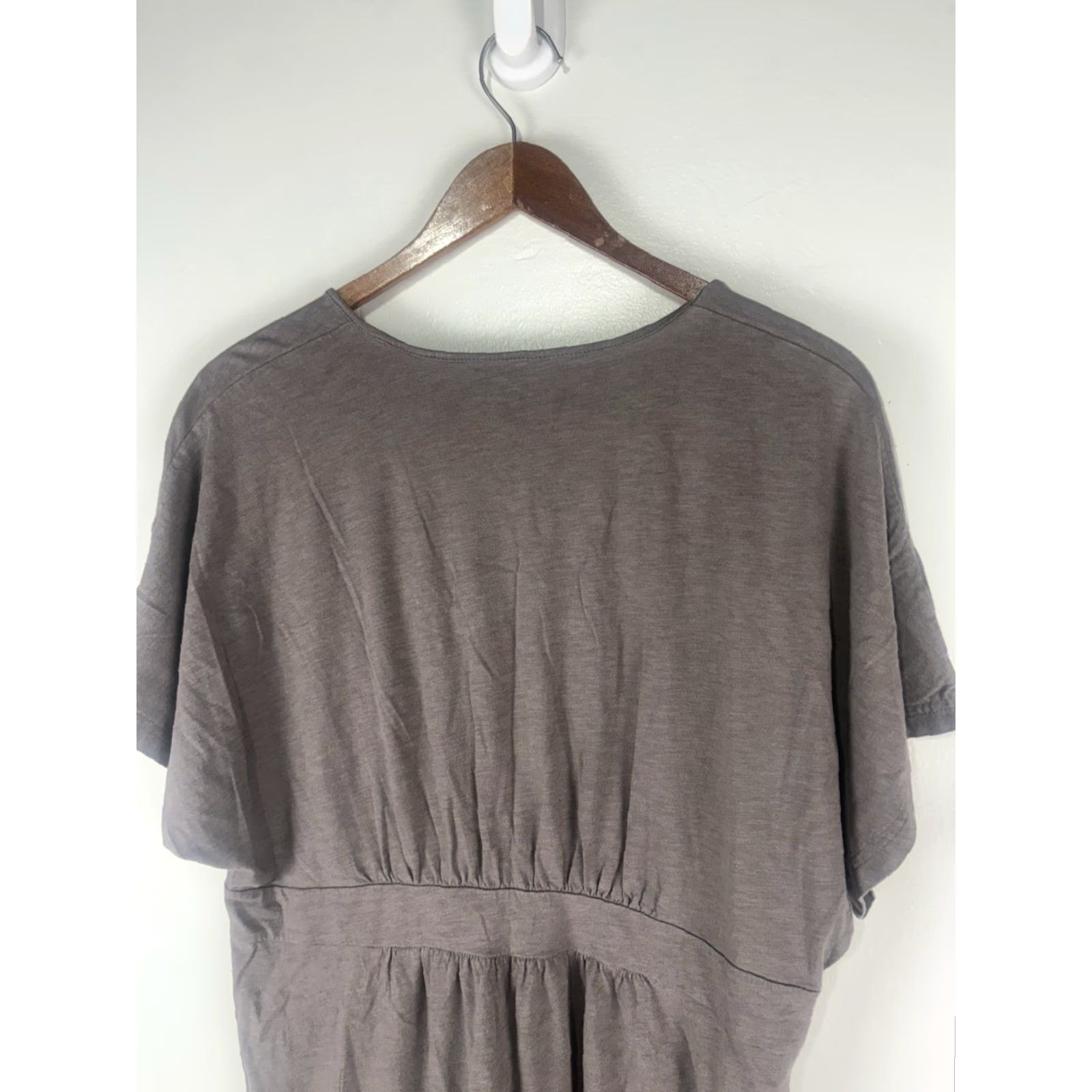 Vintage Garnet Hill Gray Knit A-Line Dress Womens Size M Empire Waist Dolman Sleeve Casual Size M / US 6-8 / IT 42-44 - 5 Thumbnail