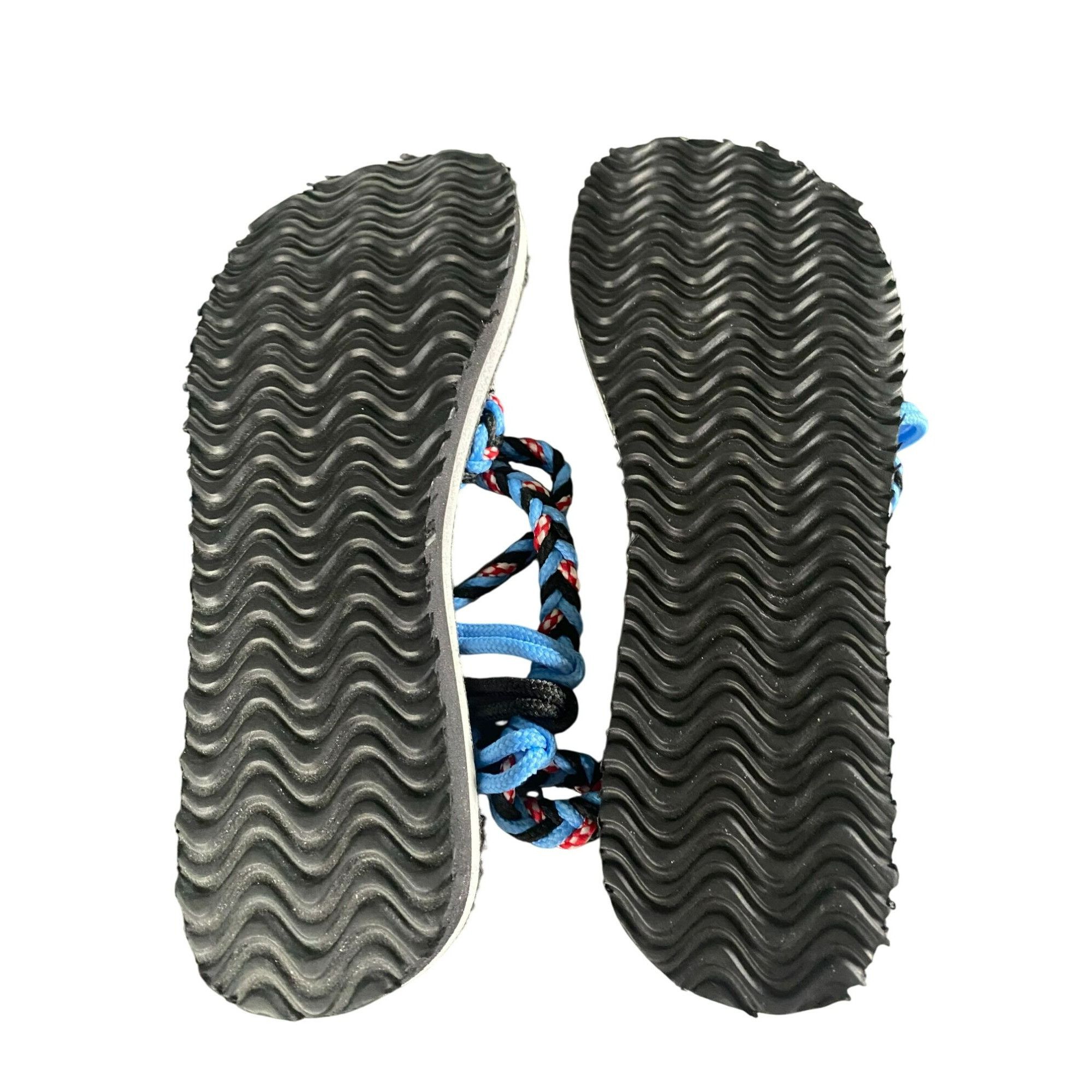 Other Womens Braided Rope Sandals Size 37 7.5 Black Blue & Red Acc Size US 7 / IT 37 - 5 Thumbnail