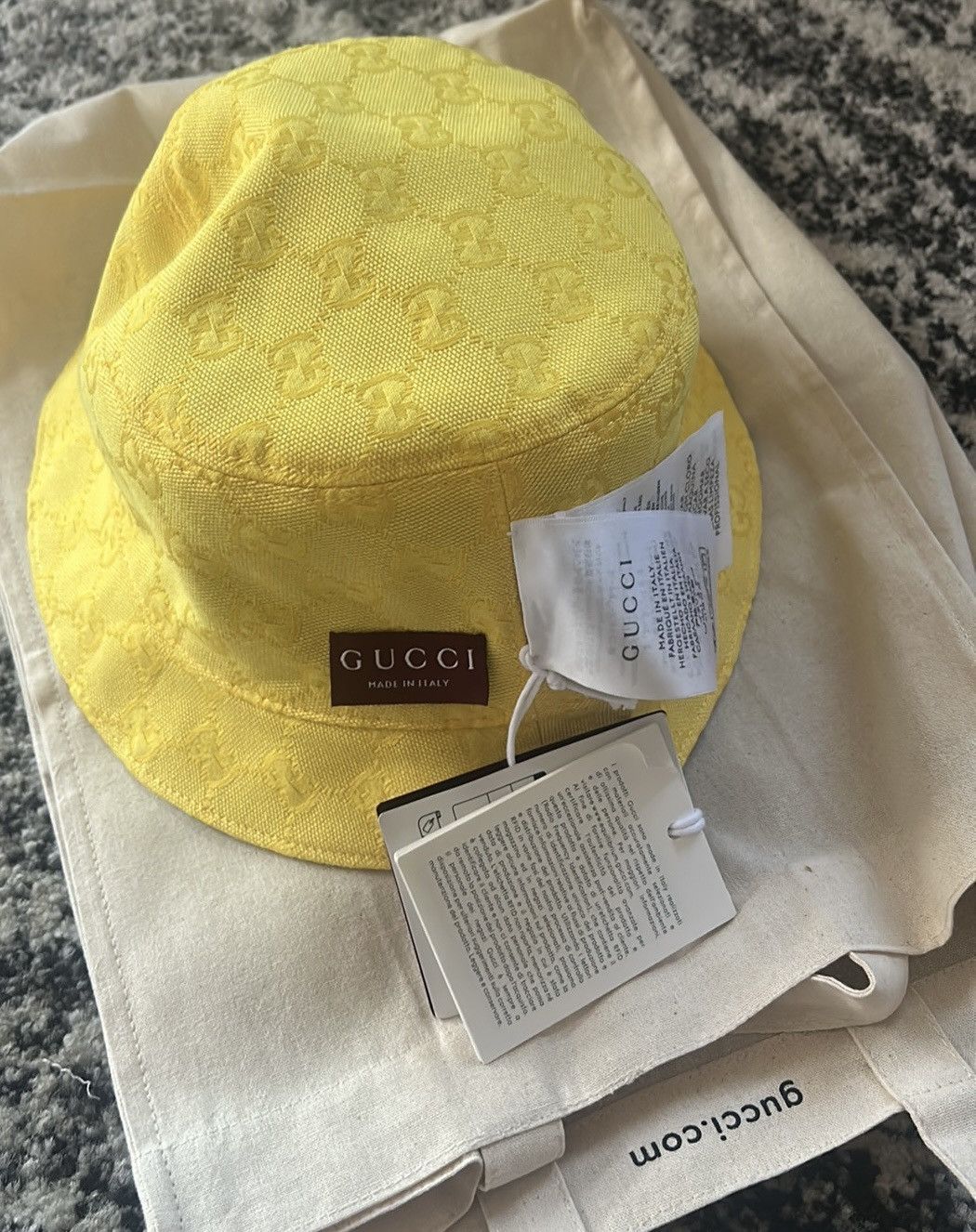 Gucci Gucci GG Logo Reversible Canvas Bucket Hat size L Size ONE SIZE - 3 Thumbnail