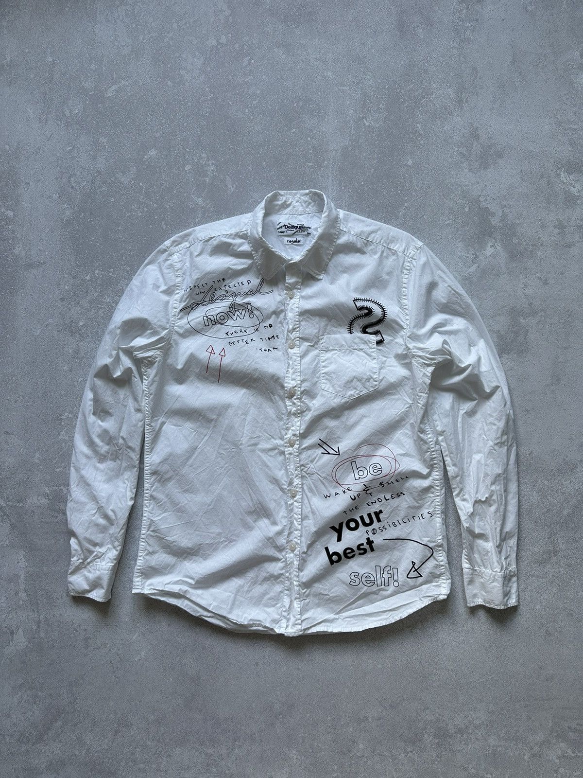 Desigual desigual men long sleeve shirts L White Crazy Size US L / EU 52-54 / 3 - 1 Thumbnail
