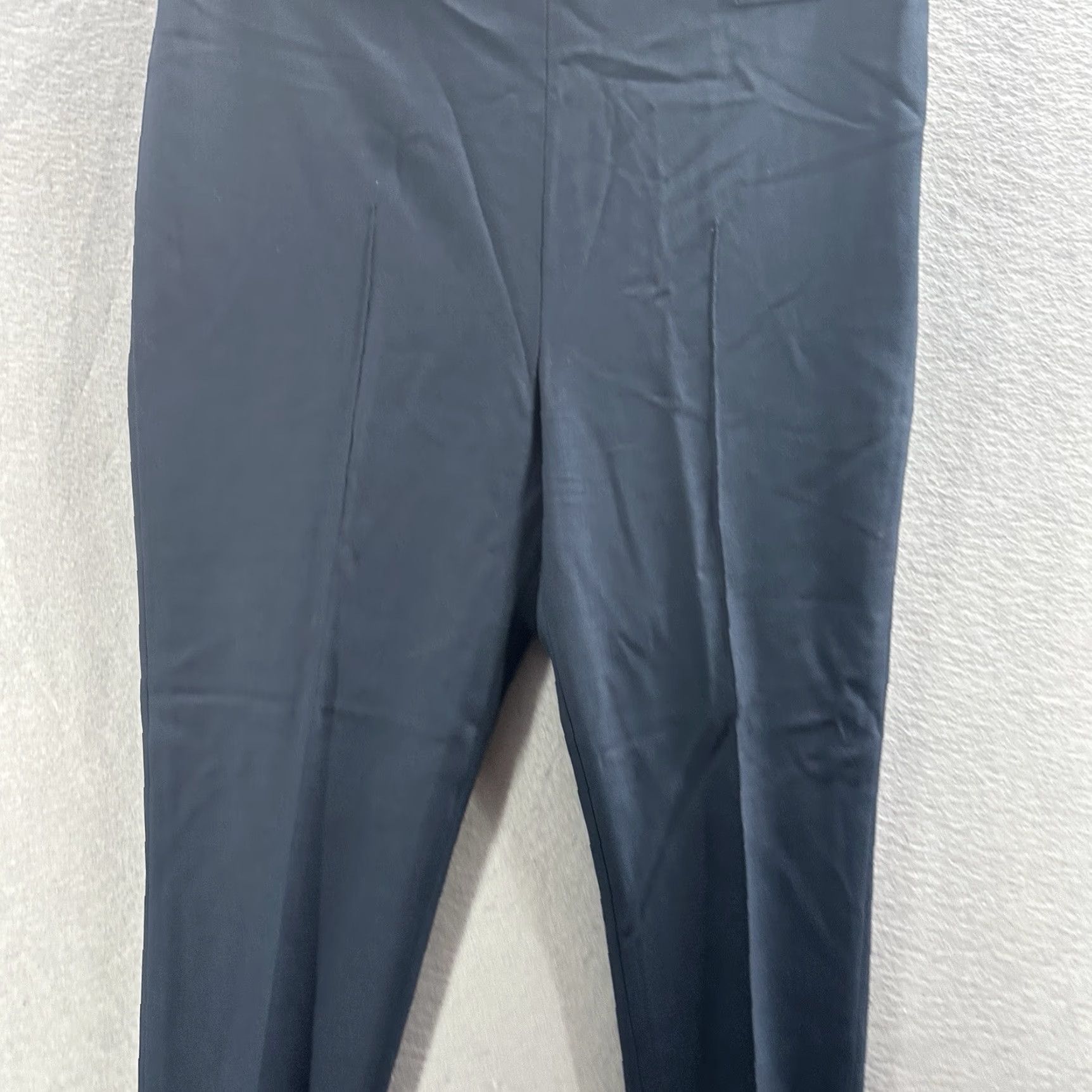 Akris Akris Pants Women 4 Blue Cotton Stretch Slim Straight 90s City Preppy Women Size 27" / US 4 / IT 40 - 3 Thumbnail