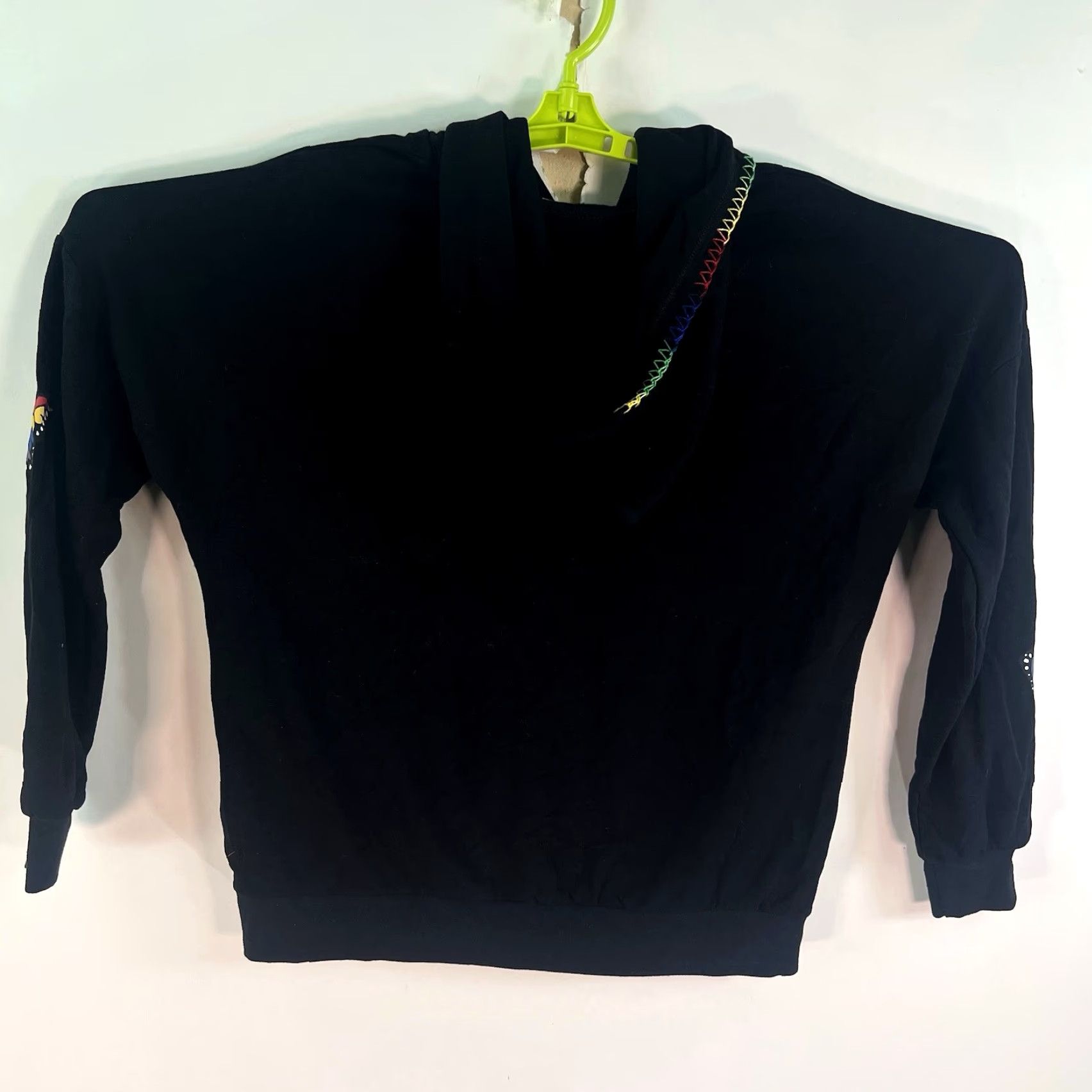 Vintage Lauren Moshi Clarissa Butterfly Hooded Sweatshirt Womens XS Black Size XS / US 0-2 / IT 36-38 - 6 Thumbnail