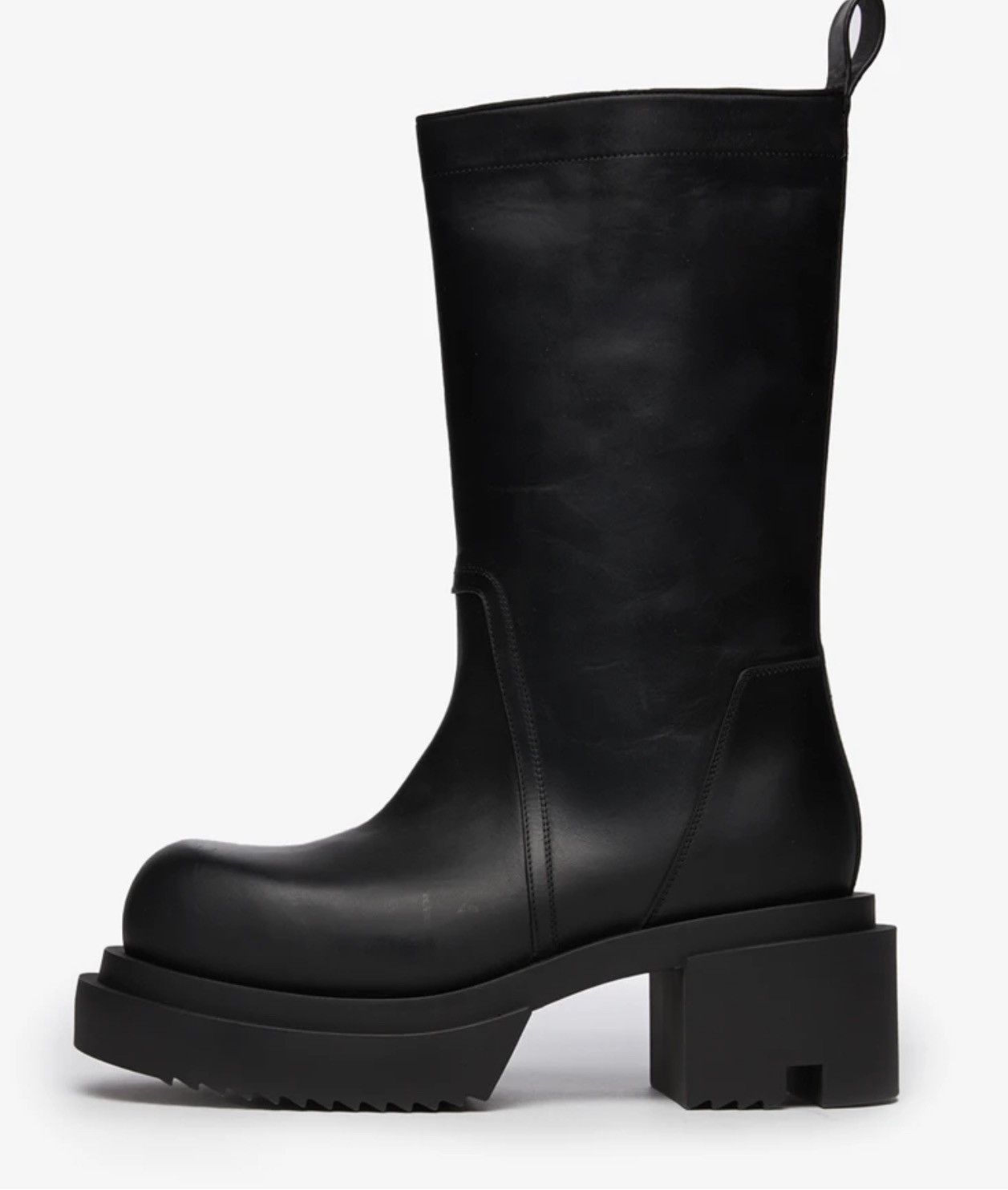 Rick Owens Pull On Bogun Leather Boots Size US 11.5 / EU 44-45 - 2 Thumbnail
