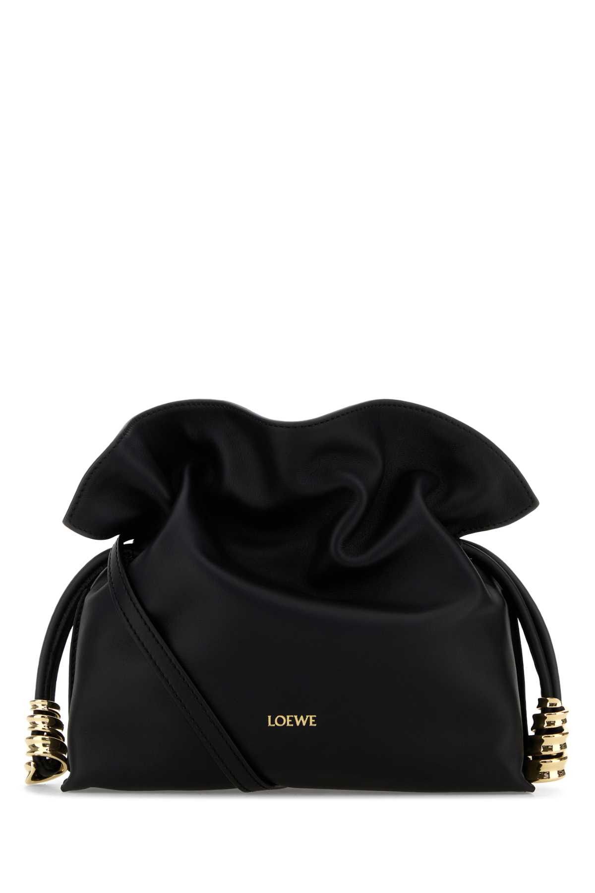 Loewe Black Leather Mini Coil Flamenco Clutch Size ONE SIZE - 1 Thumbnail