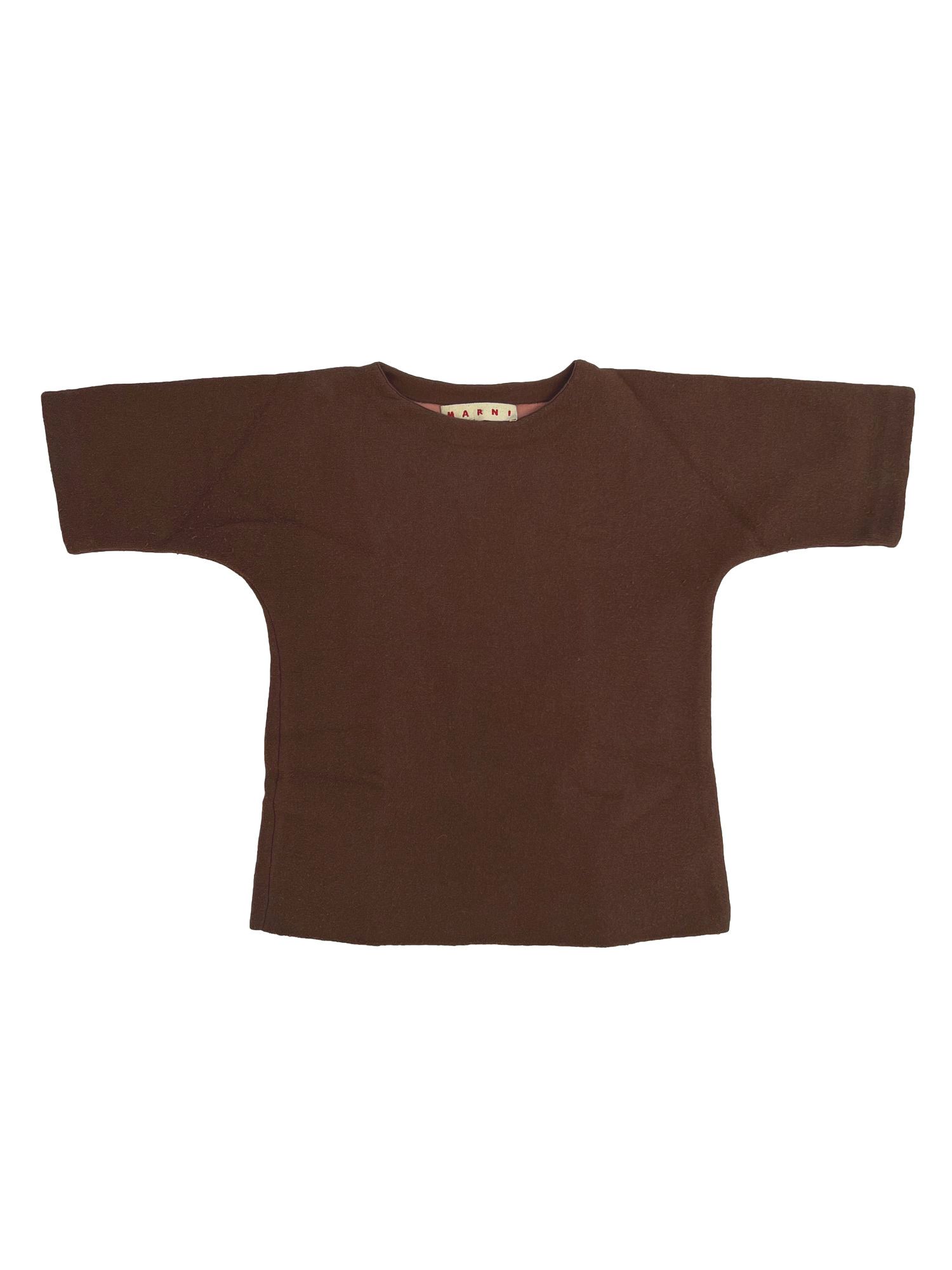Marni ⚡️QUICK SALE⚡️Marni Brown Short Sleeve Thick Tshirt Size M / US 6-8 / IT 42-44 - 1 Thumbnail