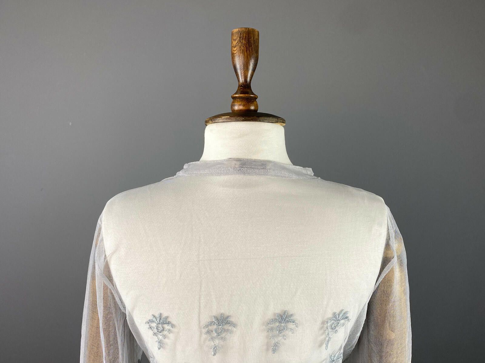 Designer Simclan Floral Button Down Mesh A-Line Tunic Dress Size 42 Size M / US 6-8 / IT 42-44 - 7 Thumbnail