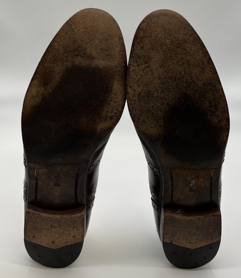 Polo Ralph Lauren Polo Ralph Lauren Brown Leather Wingtip Oxfords Size 10.5D Size US 10.5 / EU 43-44 - 10 Thumbnail