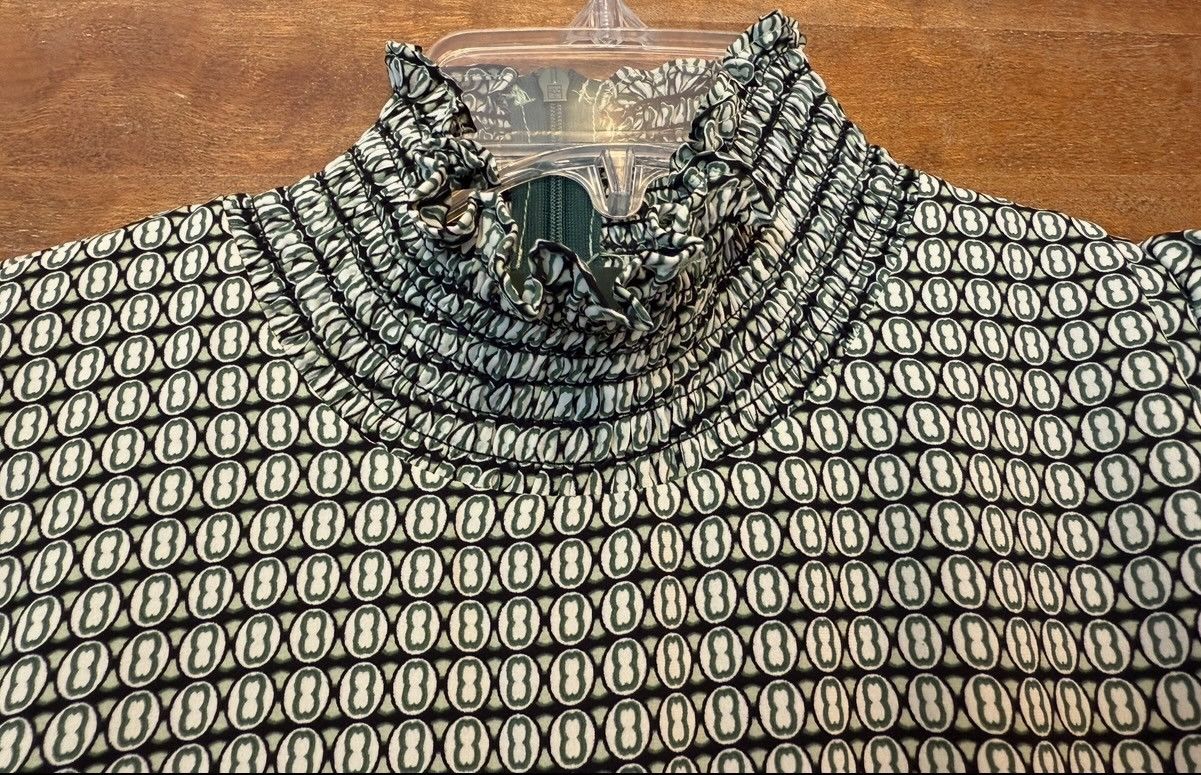Other Commense Women’s Sage Green Long Sleeve Mock Neck Midi Dress Size M / US 6-8 / IT 42-44 - 4 Thumbnail